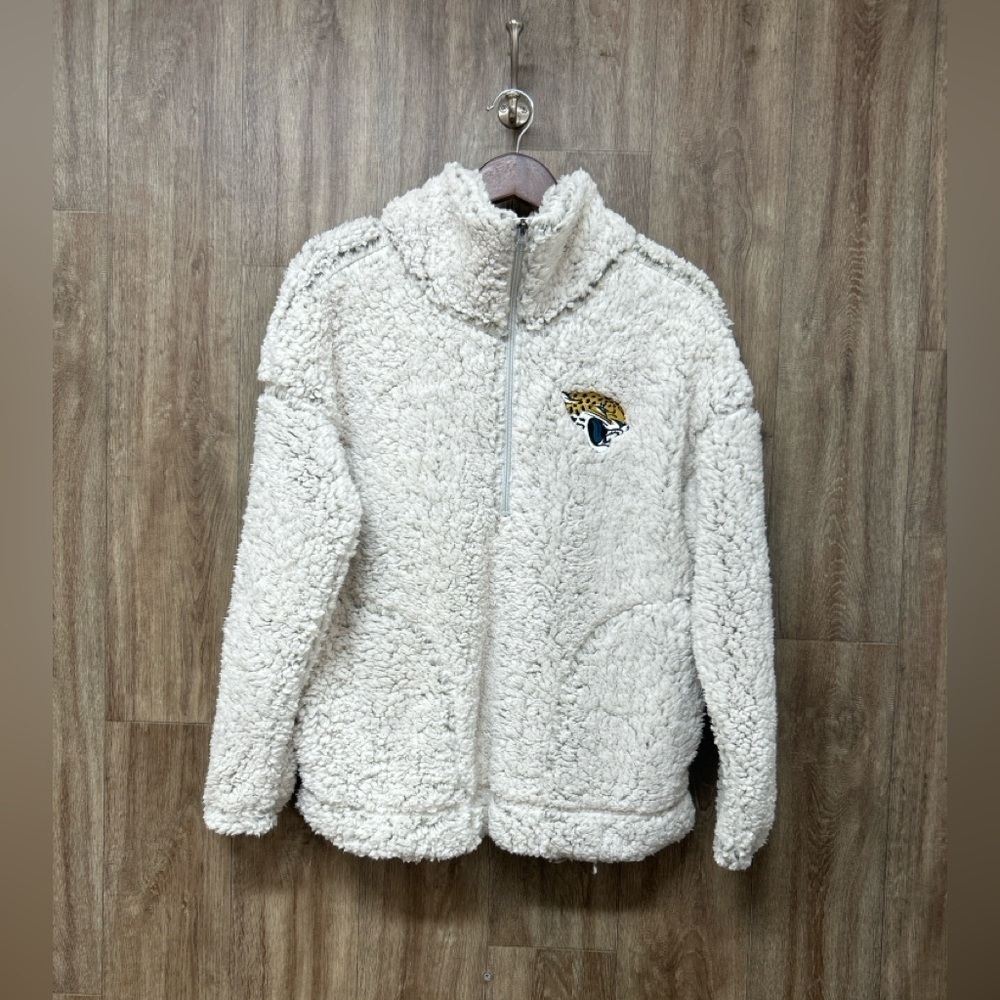 Jacksonville Jaguar Pull on Quarter Zip Sherpa Jackets